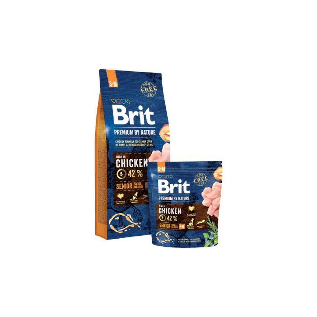 Fodder Brit Premium by Nature Senior S+M Senior Chicken 8 kg 
